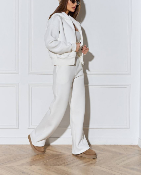 7 Спортивний костюм на флісі з довгою блискавкою з капюшоном